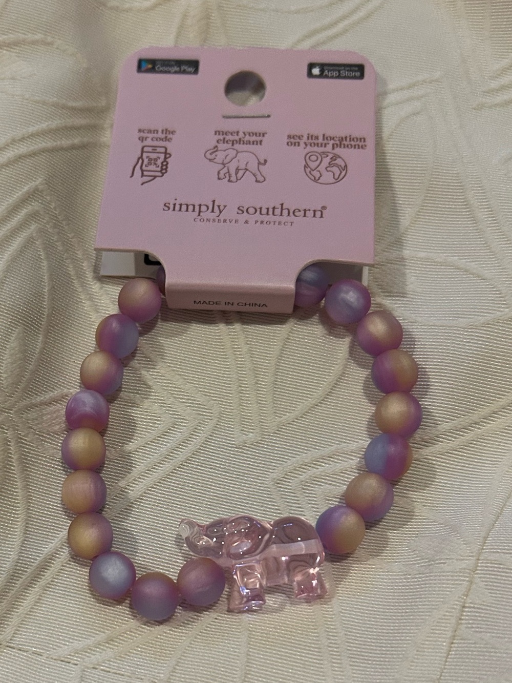 SIMPLY SOUTHERN TRACKER ELEPHANT JEWELRY BRACELET